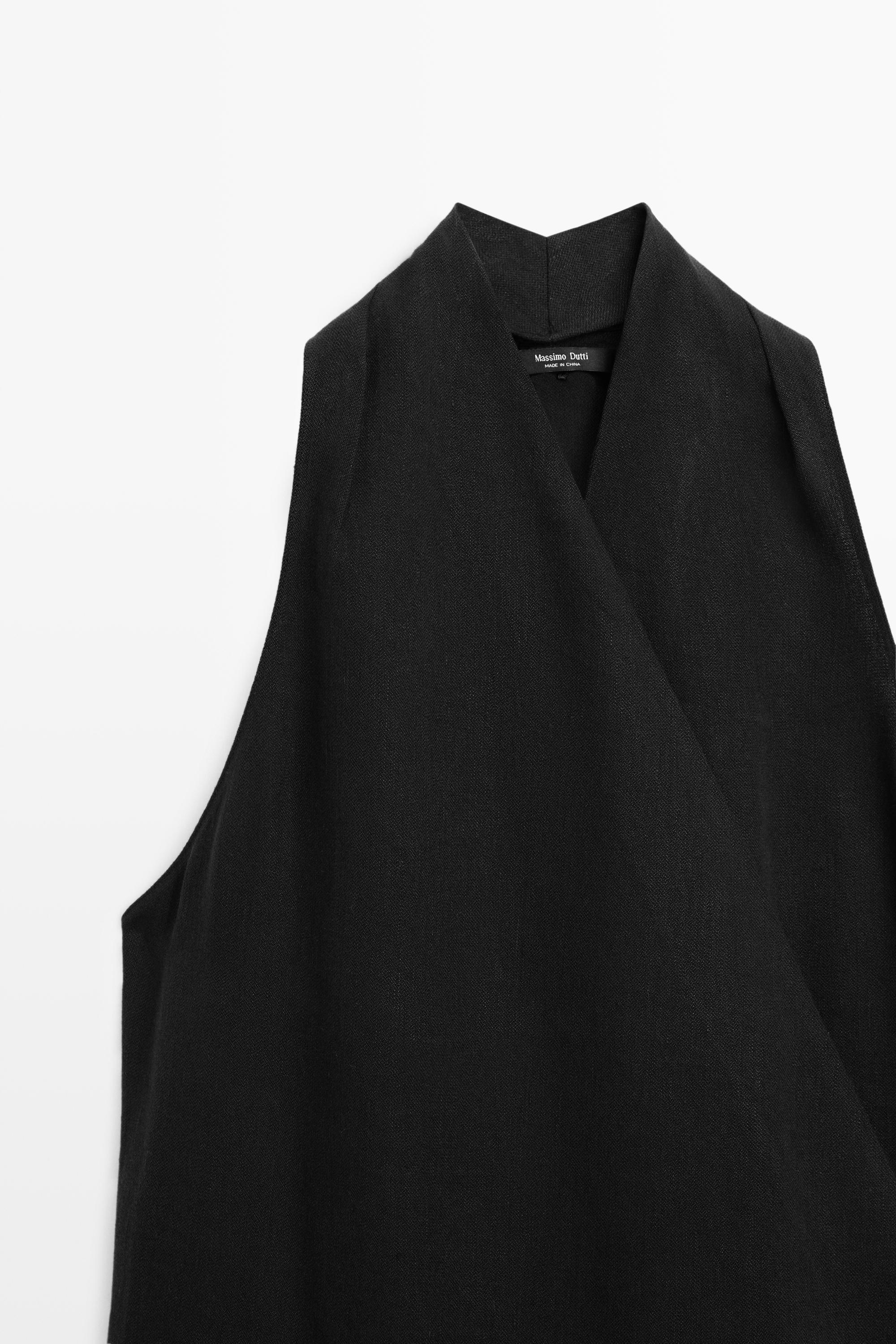 Draped surplice top with corset belt detail